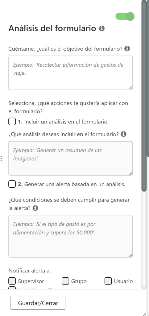 Análisis con Inteligencia Artificial en R-SALES Formularios